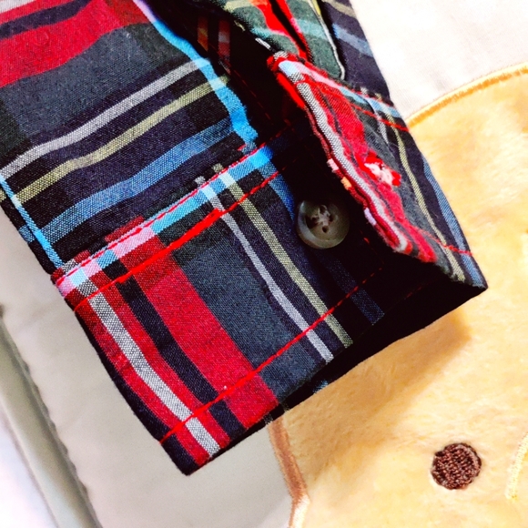 🧮6/$20 Great Guy Boys Plaid Button Up Dress Shirt Sz. 18 mos - Picture 2 of 7